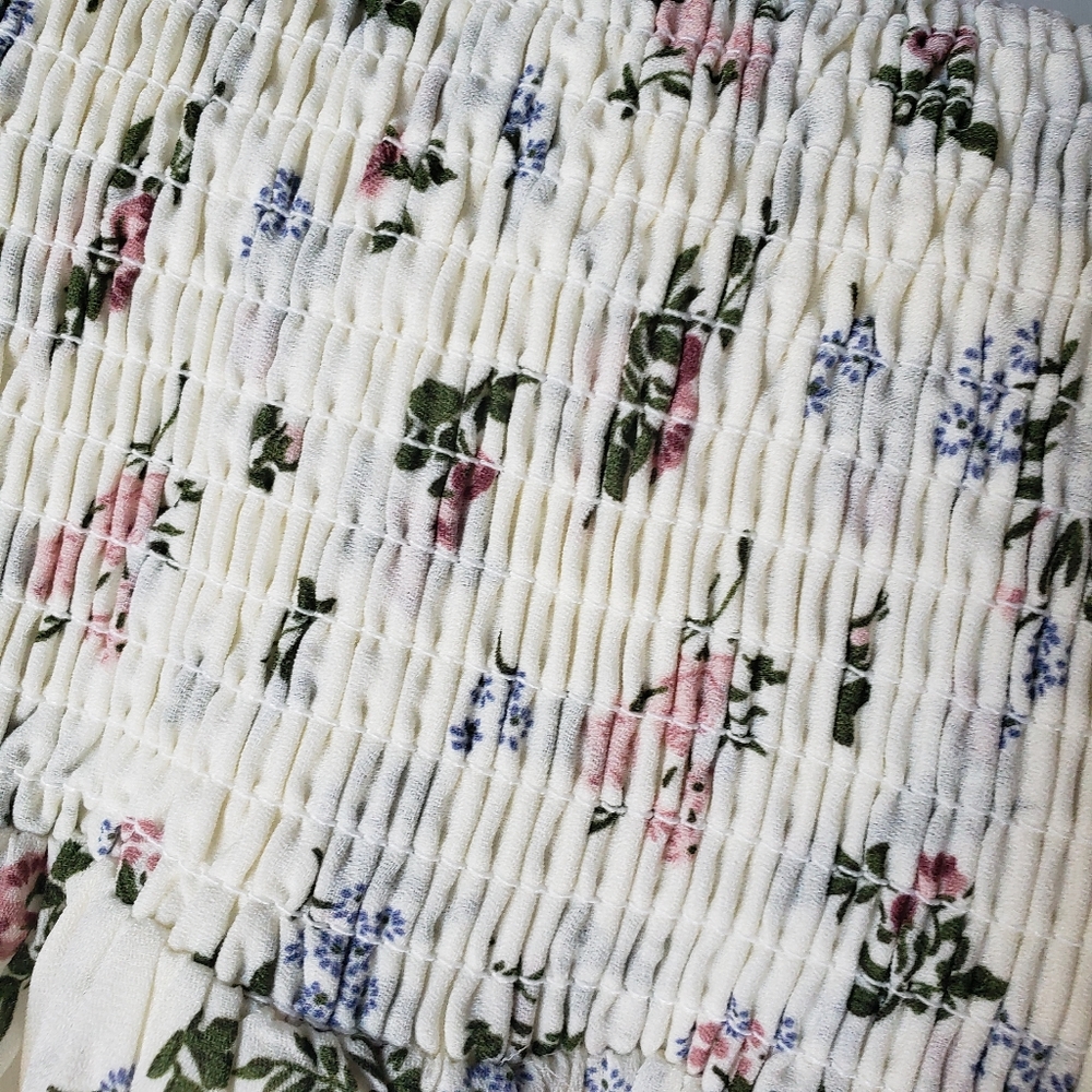 Floral Smocked Spaghetti Strap Midi Dress - Picture 12 of 16